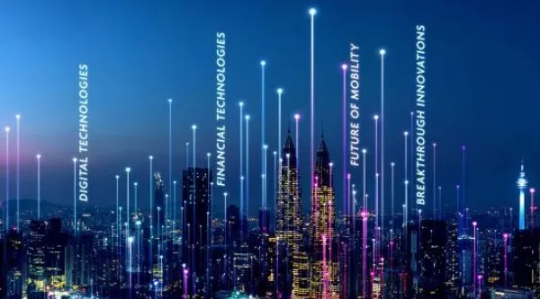 digital, tech and cities concept