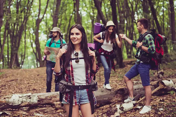 Group of hikers outdoors