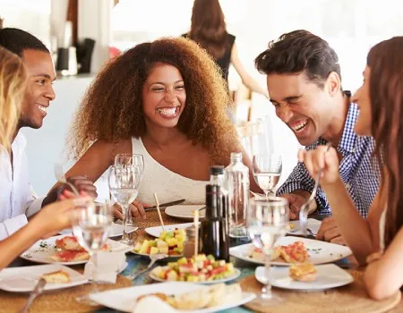 Happy group shot of friends