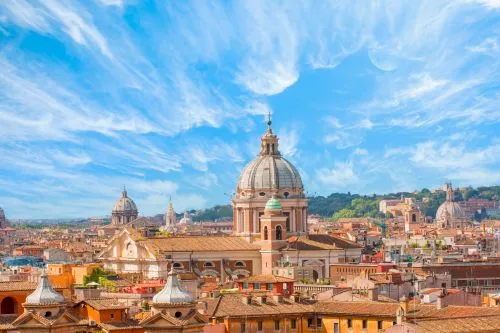 Rome blue sky view