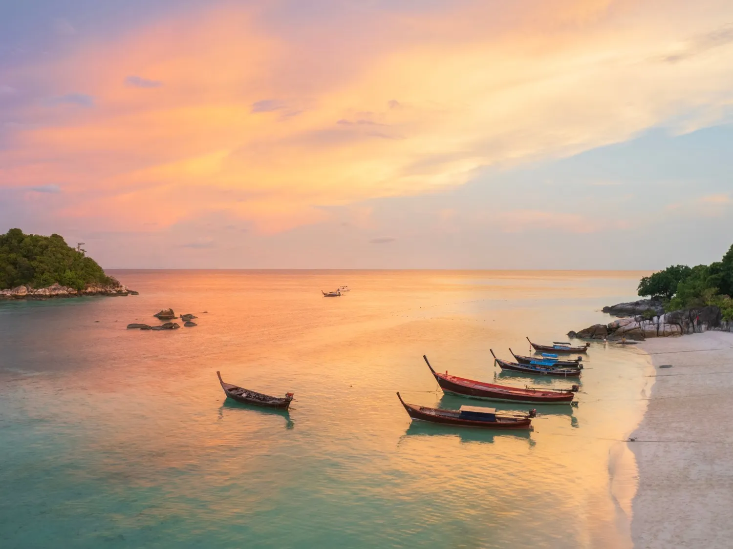 Sunrise on a beautiful beach